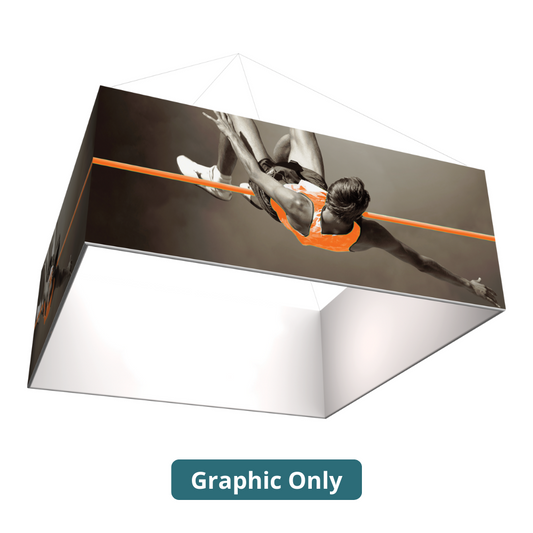 8ft x 2ft Formulate Master 3D Hanging Structure Square Single-Sided w/ Open Bottom (Graphic Only)