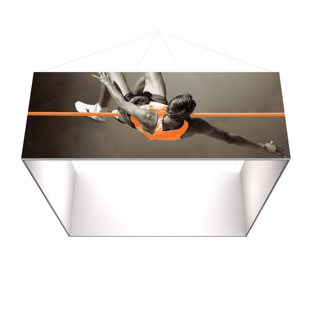 8ft x 2ft Formulate Master 3D Hanging Structure Square Single-Sided w/ Open Bottom (Graphic Only)