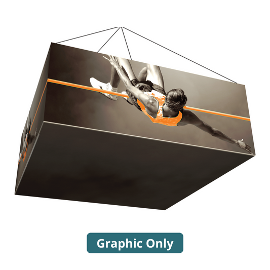 8ft x 2ft Formulate Master 3D Hanging Structure Square Single-Sided w/ Printed Bottom (Graphic Only)