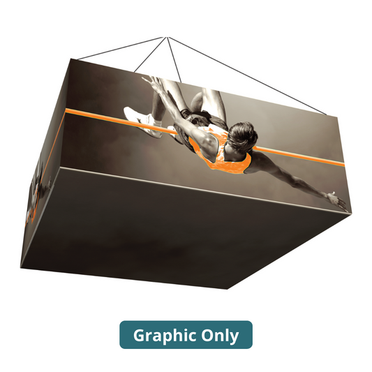 12ft x 3ft Formulate Master 3D Hanging Structure Square Single-Sided w/ Printed Bottom (Graphic Only)