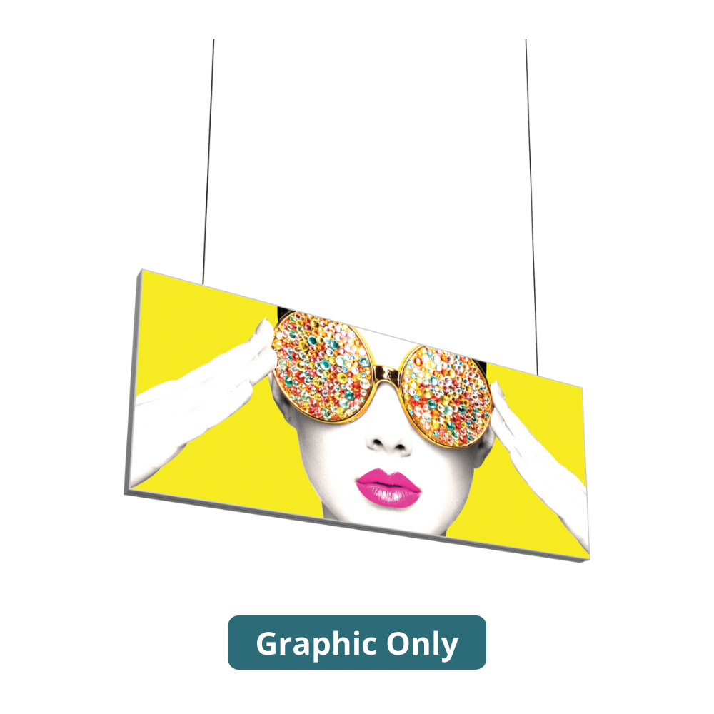 10ft x 4ft Vector Frame Hanging Light Box Double-Sided (Graphic Only)