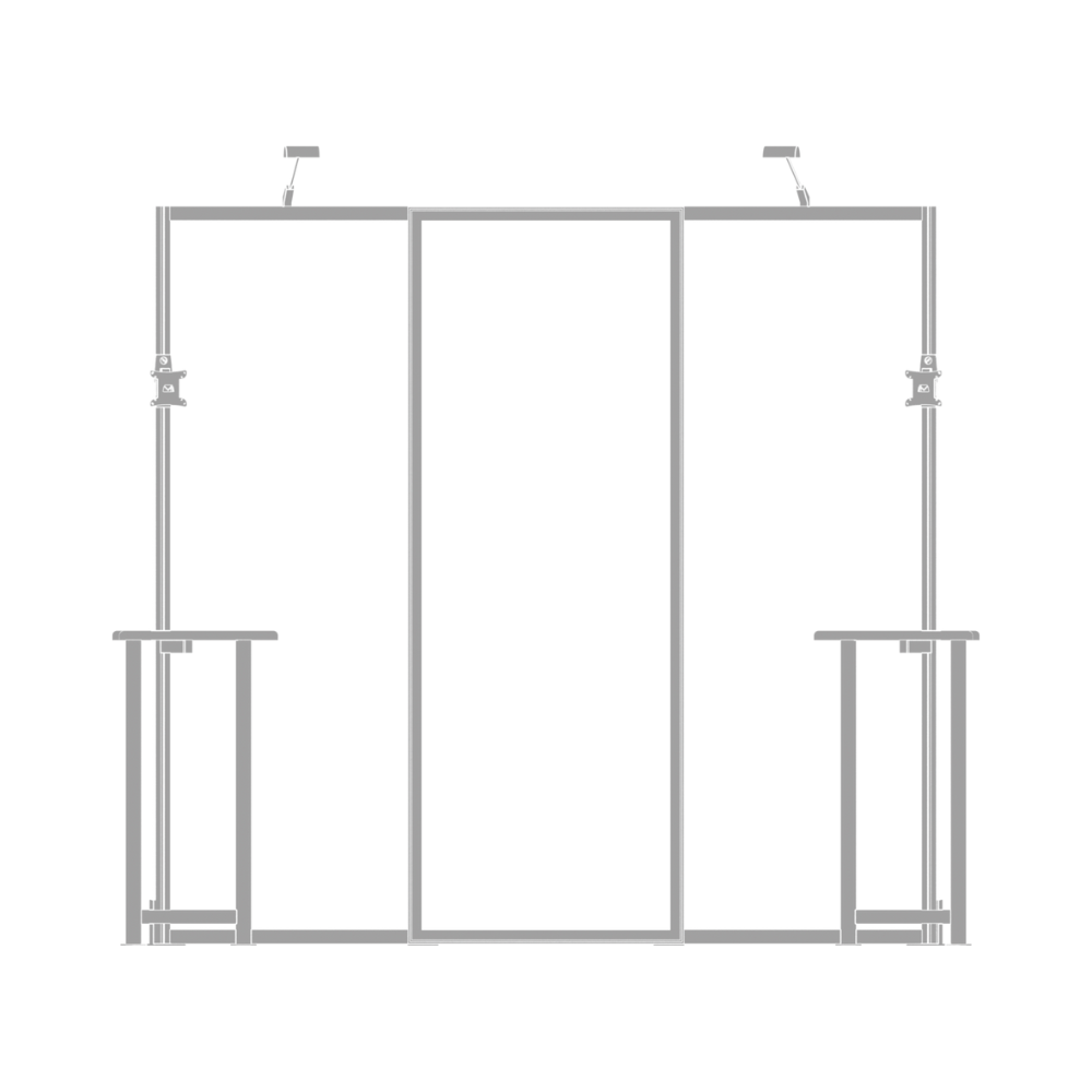 10ft x 10ft Hybrid Pro Modular Backwall Kit 01 (Hardware Only)