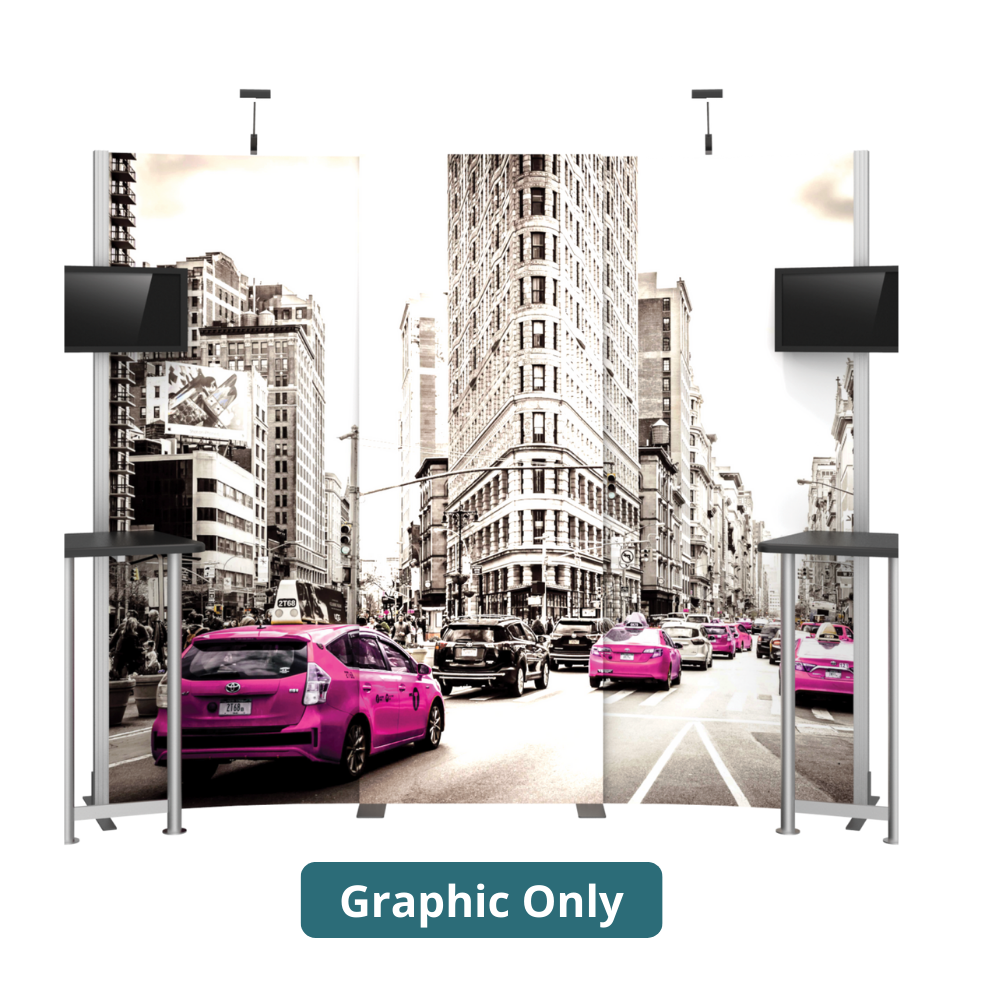 10ft x 10ft Hybrid Pro Modular Backwall Kit 01 (Graphic Only)