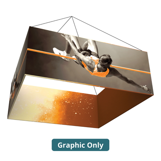 8ft x 2ft Formulate Master 3D Hanging Structure Square Double-Sided (Graphic Only)