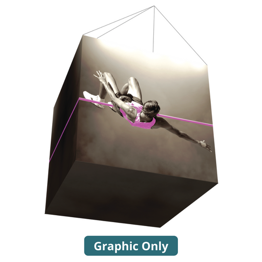 4ft x 4ft Formulate Master 3D Hanging Structure Cube Single-Sided Opaque (Graphic Only)