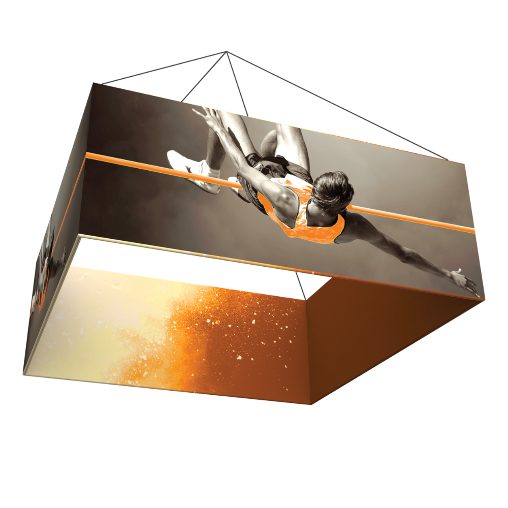 14ft x 2ft Formulate Master 3D Hanging Structure Square Single-Sided w/ Open Bottom (Graphic Only)