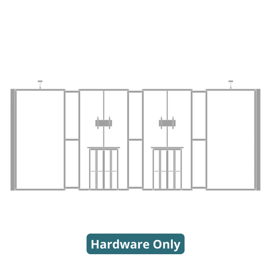 20ft x 10ft Hybrid Pro Modular Backwall Kit 13 (Hardware Only)