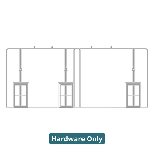 20ft x 10ft Hybrid Pro Modular Backwall Kit 14 (Hardware Only)