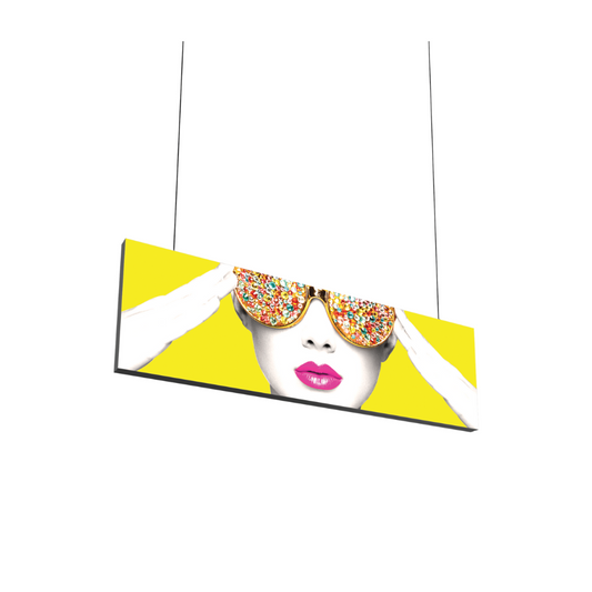 10ft x 3ft Vector Frame Hanging Light Box Double-Sided (Graphic Package)
