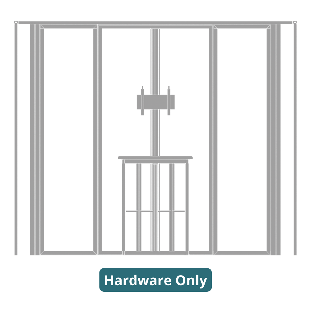 10ft x 10ft Hybrid Pro Modular Backwall Kit 07 (Hardware Only)