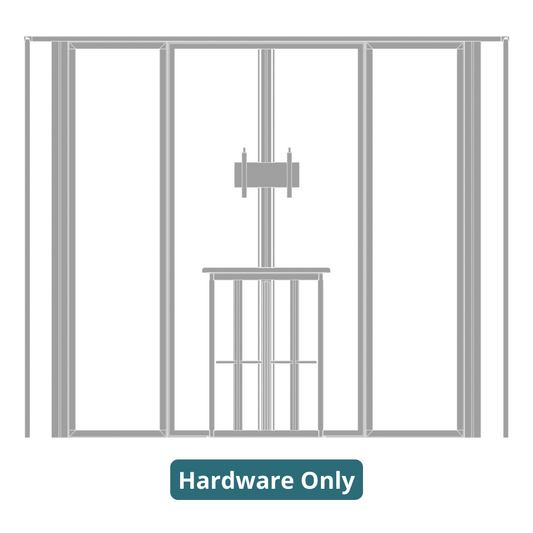 10ft x 10ft Hybrid Pro Modular Backwall Kit 07 (Hardware Only)