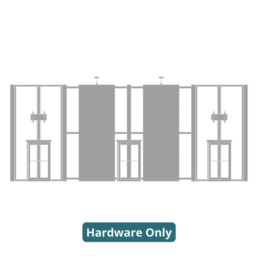 20ft x 10ft Hybrid Pro Modular Backwall Kit 16 (Hardware Only)