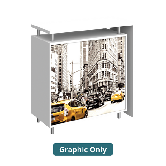 3.5ft x 3.5ft Hybrid Pro Modular Counter 01 Opaque (Graphic Only)