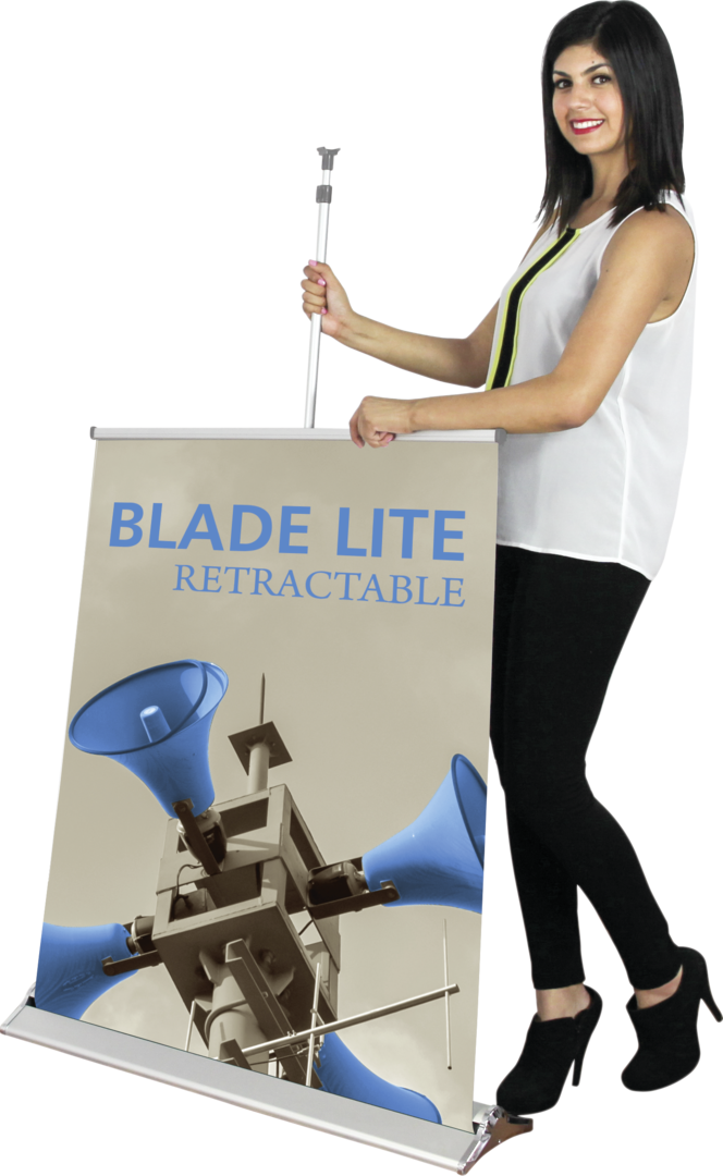 59in Blade Lite 1500 Retractable Banner Stand (Premium Fabric Graphic Only)