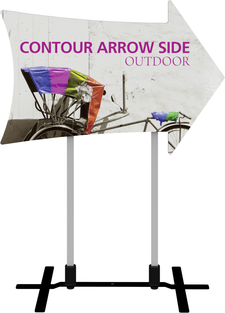 3ft Contour Outdoor Sign Display Arrow Side Single-Sided (Graphic Only)