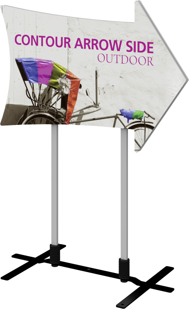 3ft Contour Outdoor Sign Display Arrow Side Single-Sided (Graphic Only)