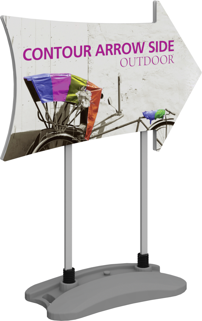 3ft Contour Outdoor Sign Display Arrow Side Double-Sided (Graphic Only)