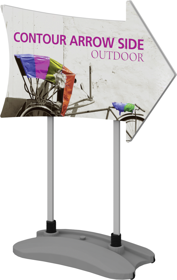3ft Contour Outdoor Sign Display Arrow Side Double-Sided (Graphic Only)