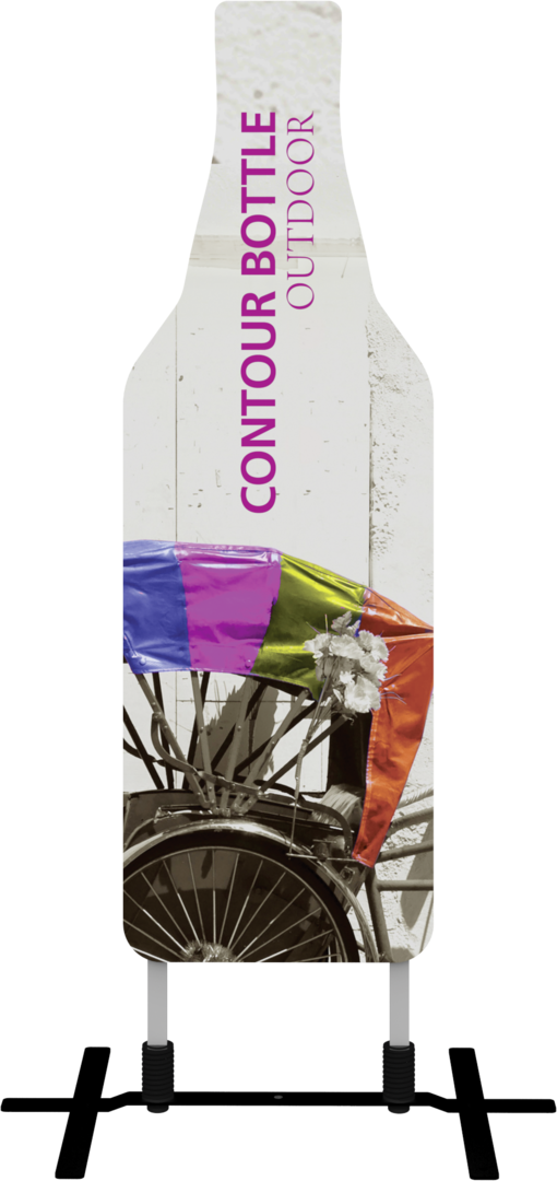 6ft Contour Outdoor Sign Bottle Double-Sided (Graphic Only)