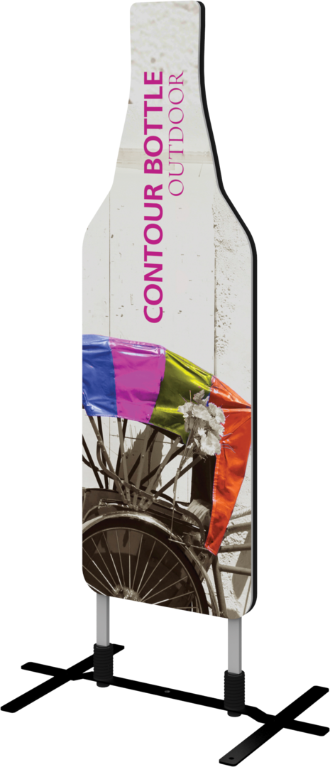 6ft Contour Outdoor Sign Bottle Double-Sided (Graphic Only)