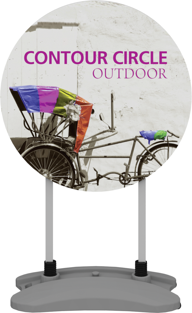 3ft Contour Outdoor Sign Circle Double-Sided (Graphic Only)