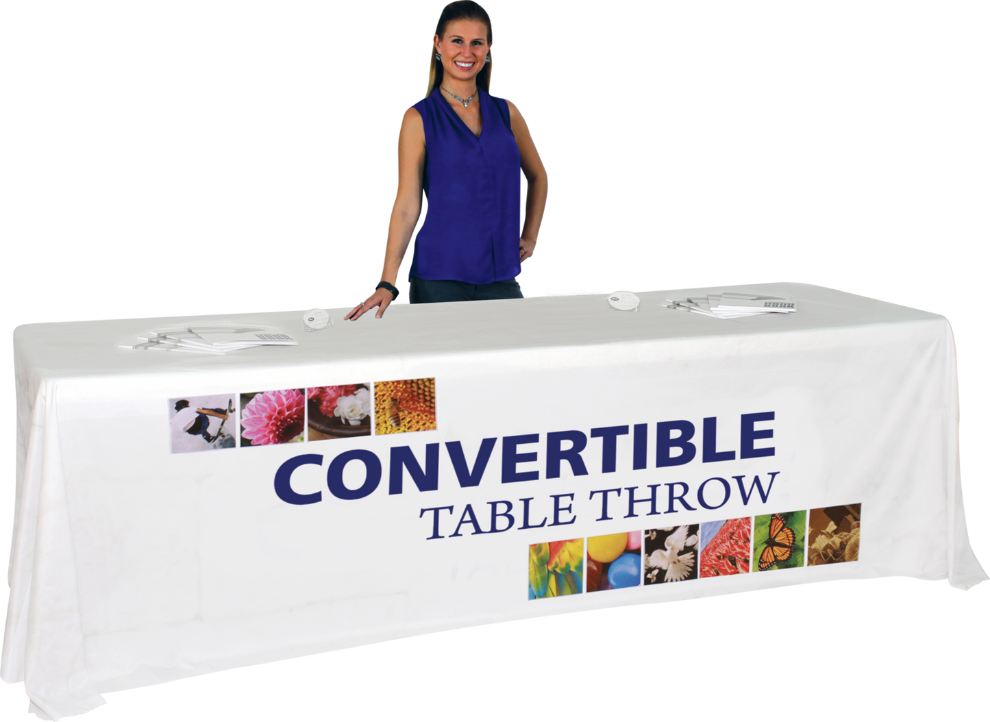 8ft Convertible Premium Dye Sub Table Throw Full