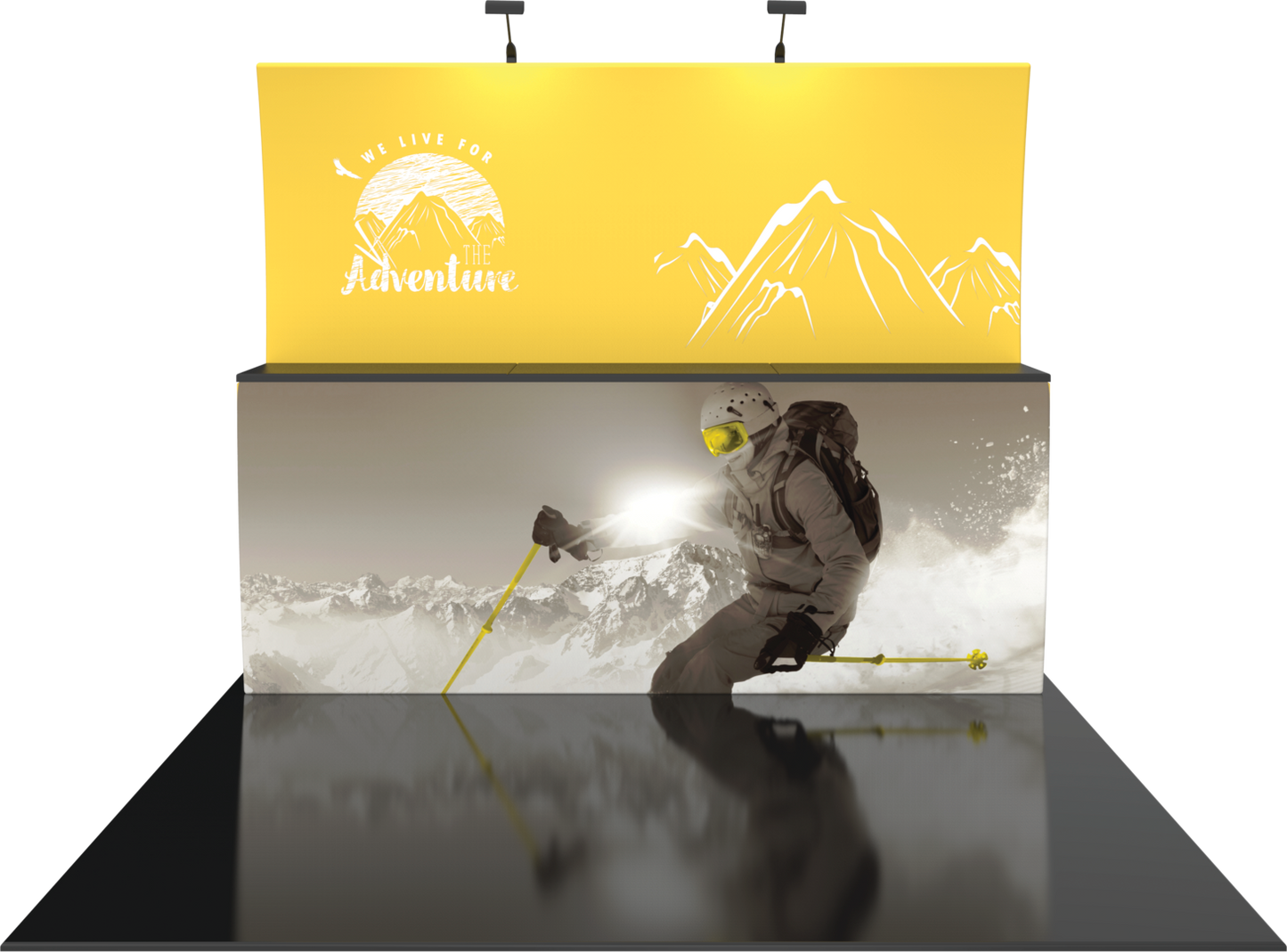10ft Formulate Designer Series Kit 13 Fabric Backwall (Hardware Only)