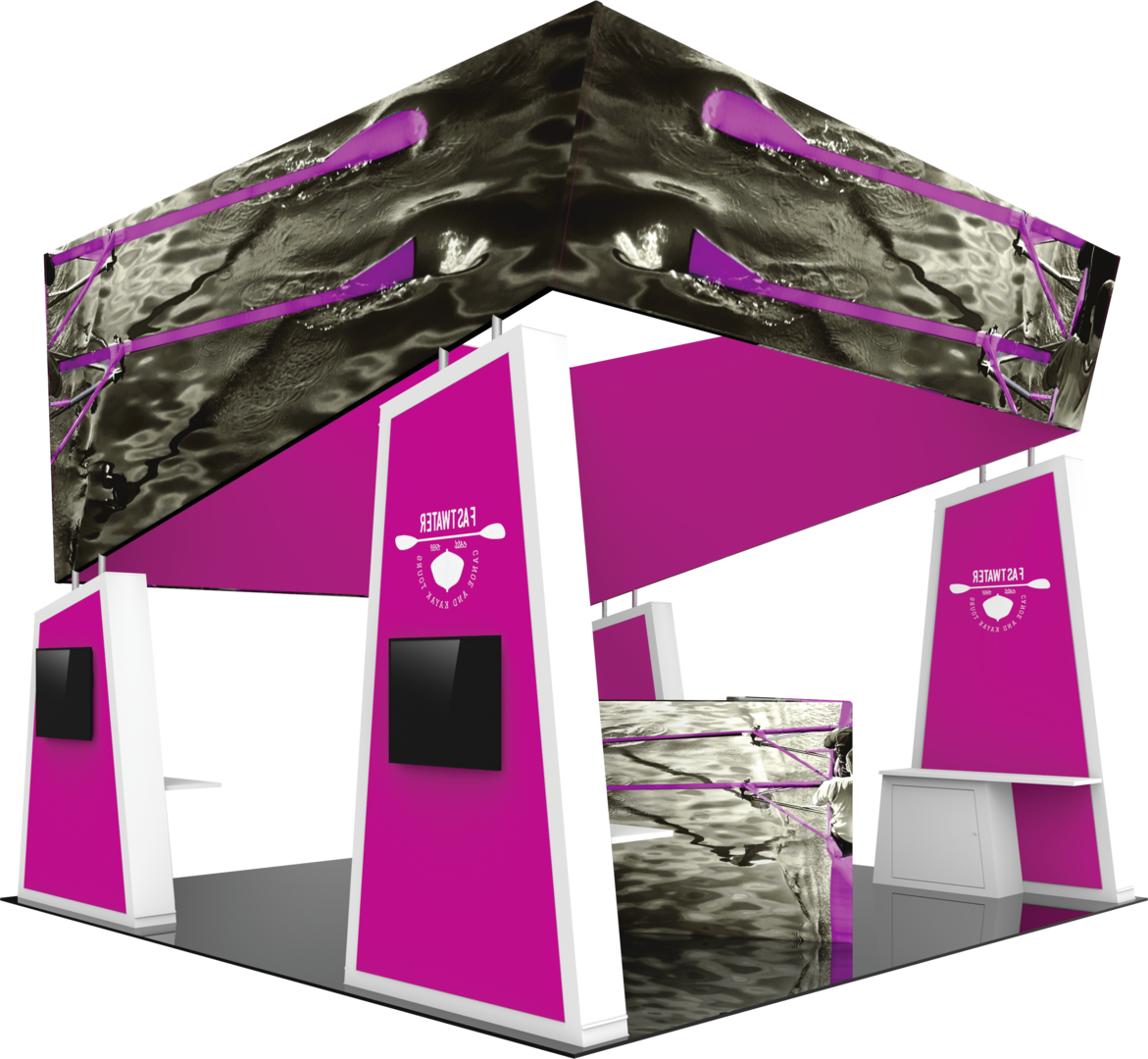 20ft x 20ft Formulate Fusion Island Booth Kit 11 Fabric Tower (Graphic Only)