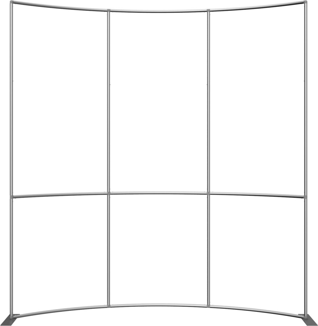 10ft x 8ft Formulate Master HC2 Horizontal Curve Fabric Backwall Frame (Hardware Only)