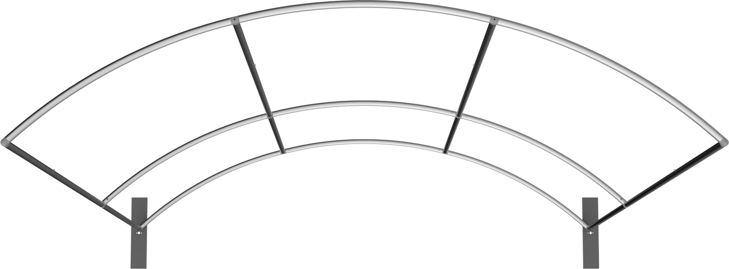 10ft x 8ft Formulate Master HC2 Horizontal Curve Fabric Backwall Frame (Hardware Only)