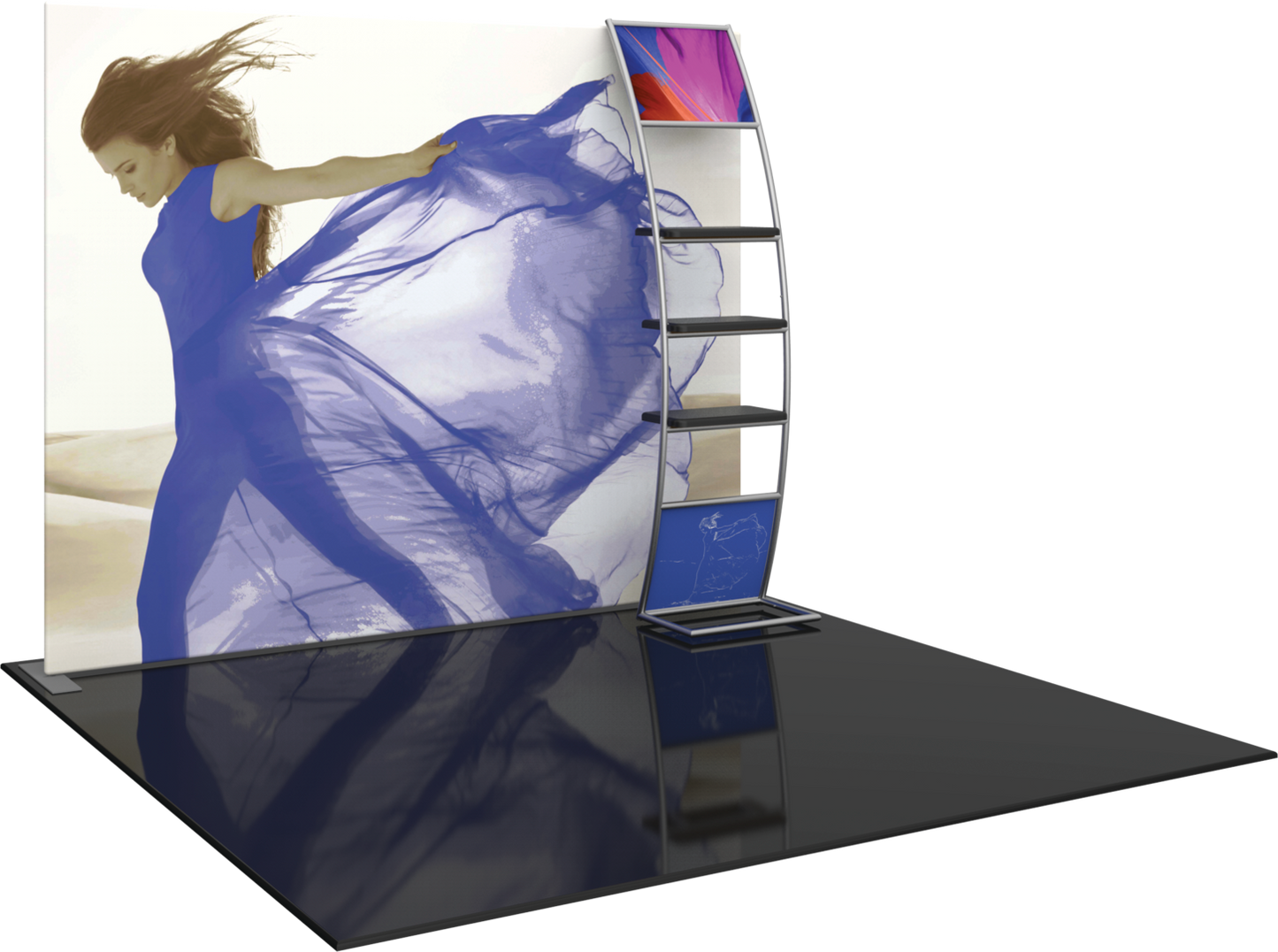 10ft x 8ft Formulate Master S6 Straight Fabric Backwall Graphic w/ Backer (Graphic Package)