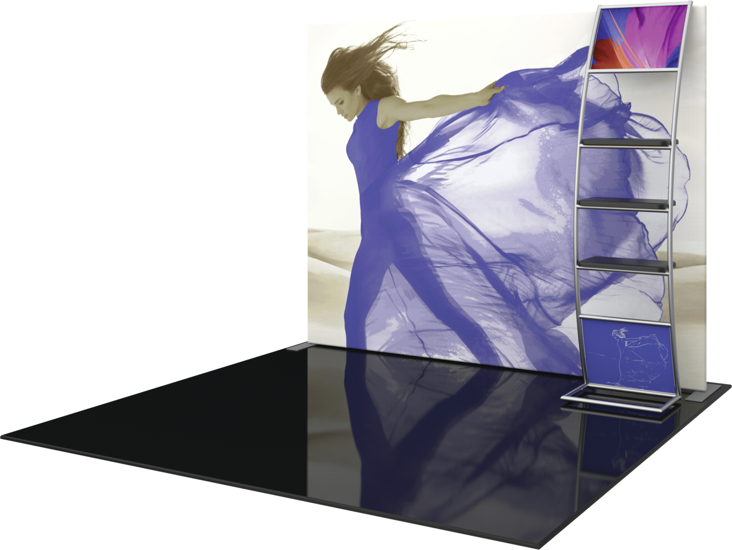 10ft x 8ft Formulate Master S6 Straight Fabric Backwall Graphic w/ Backer (Graphic Package)
