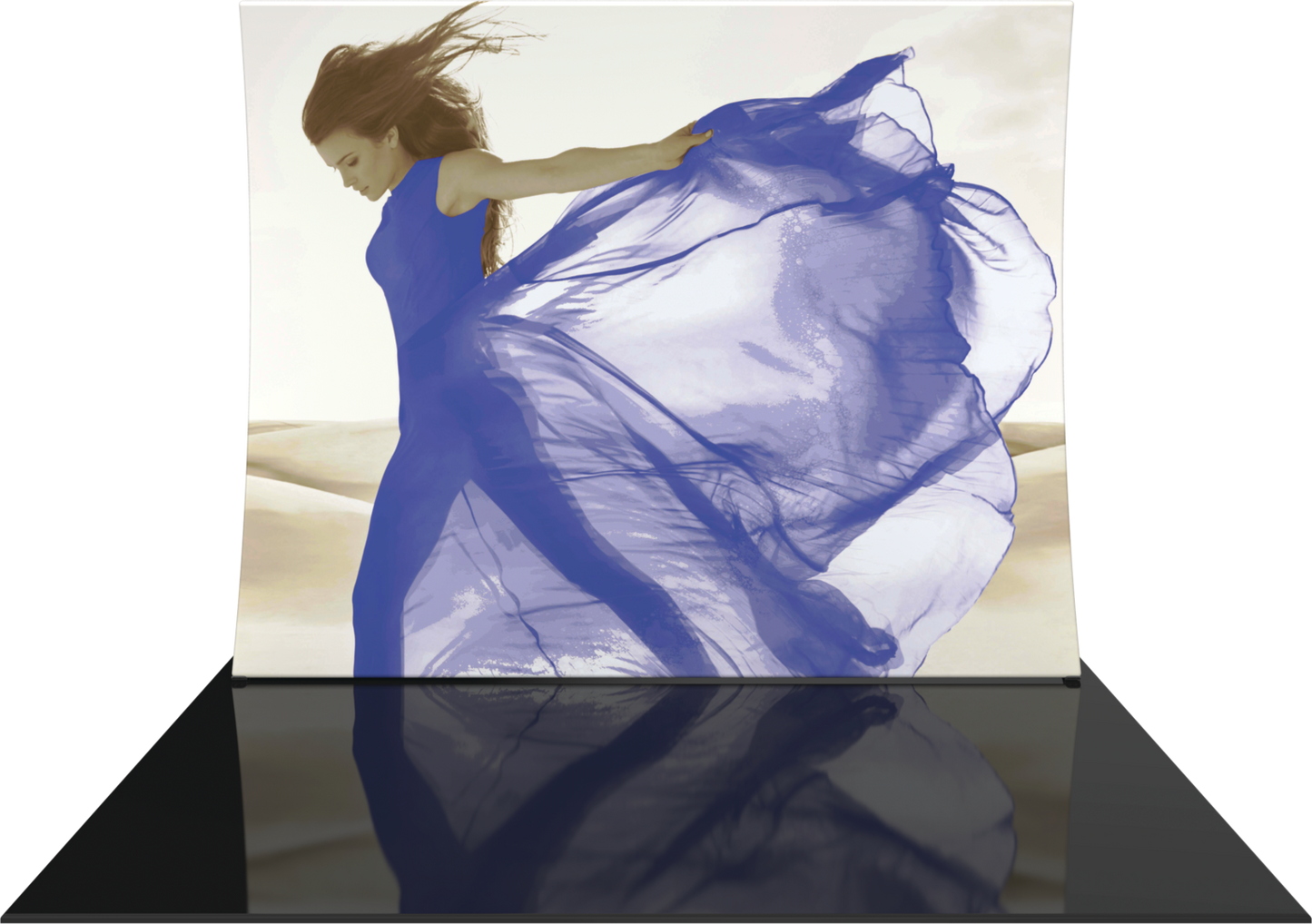 10ft x 8ft Formulate Master VC1 Vertical Curve Fabric Backwall Graphic w/ Backer (Graphic Package)
