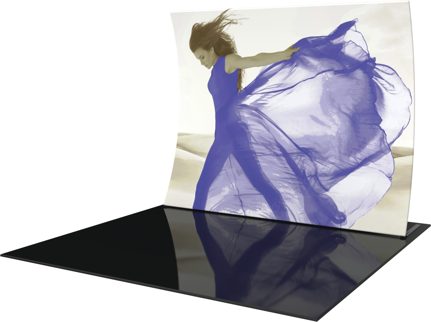 10ft x 8ft Formulate Master VC1 Vertical Curve Fabric Backwall Graphic w/ Backer (Graphic Package)