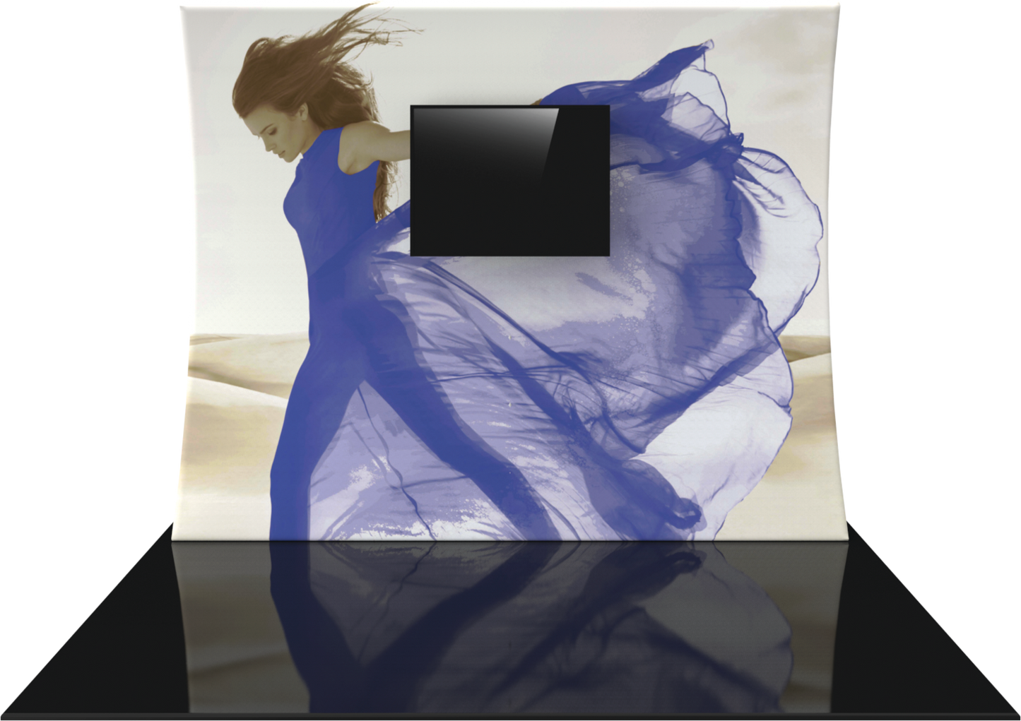10ft x 8ft Formulate Master VC6 Vertical Curve Fabric Backwall Graphic w/ Backer (Graphic Only)