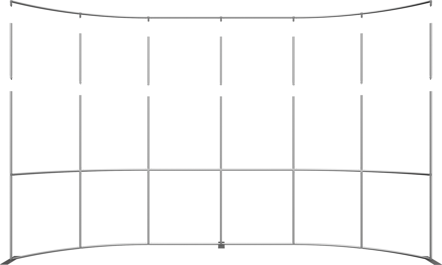 20ft x 10ft Formulate Master Horizontal Curve Fabric Backwall (Hardware Only)