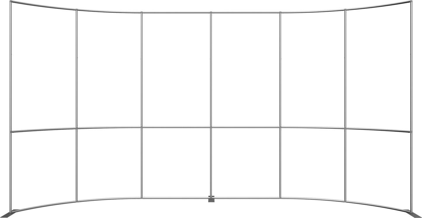 20ft x 10ft Formulate Master Horizontal Curve Fabric Backwall (Hardware Only)
