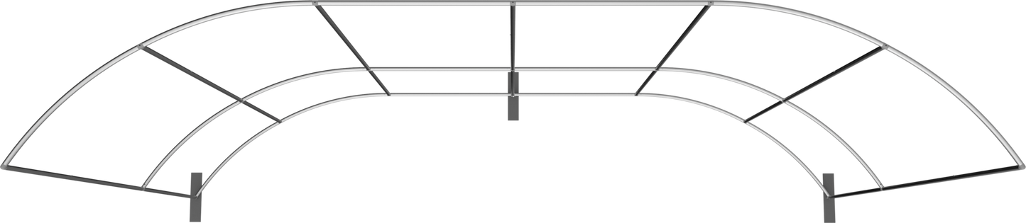 20ft x 10ft Formulate Master Horizontal Curve Fabric Backwall (Hardware Only)