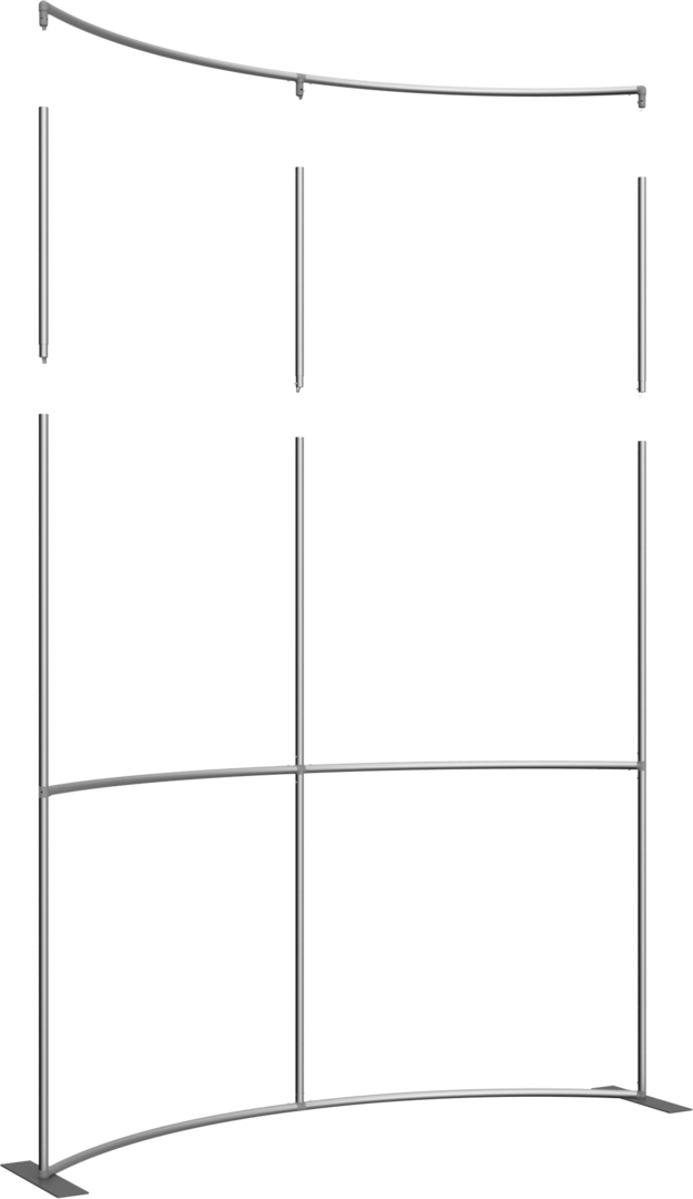 8ft x 10ft Formulate Master Horizontal Curve Fabric Backwall Graphic w/ Backer (Graphic Package)