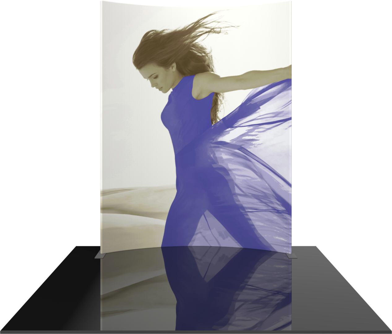 8ft x 10ft Formulate Master Horizontal Curve Fabric Backwall Graphic w/ Backer (Graphic Only)