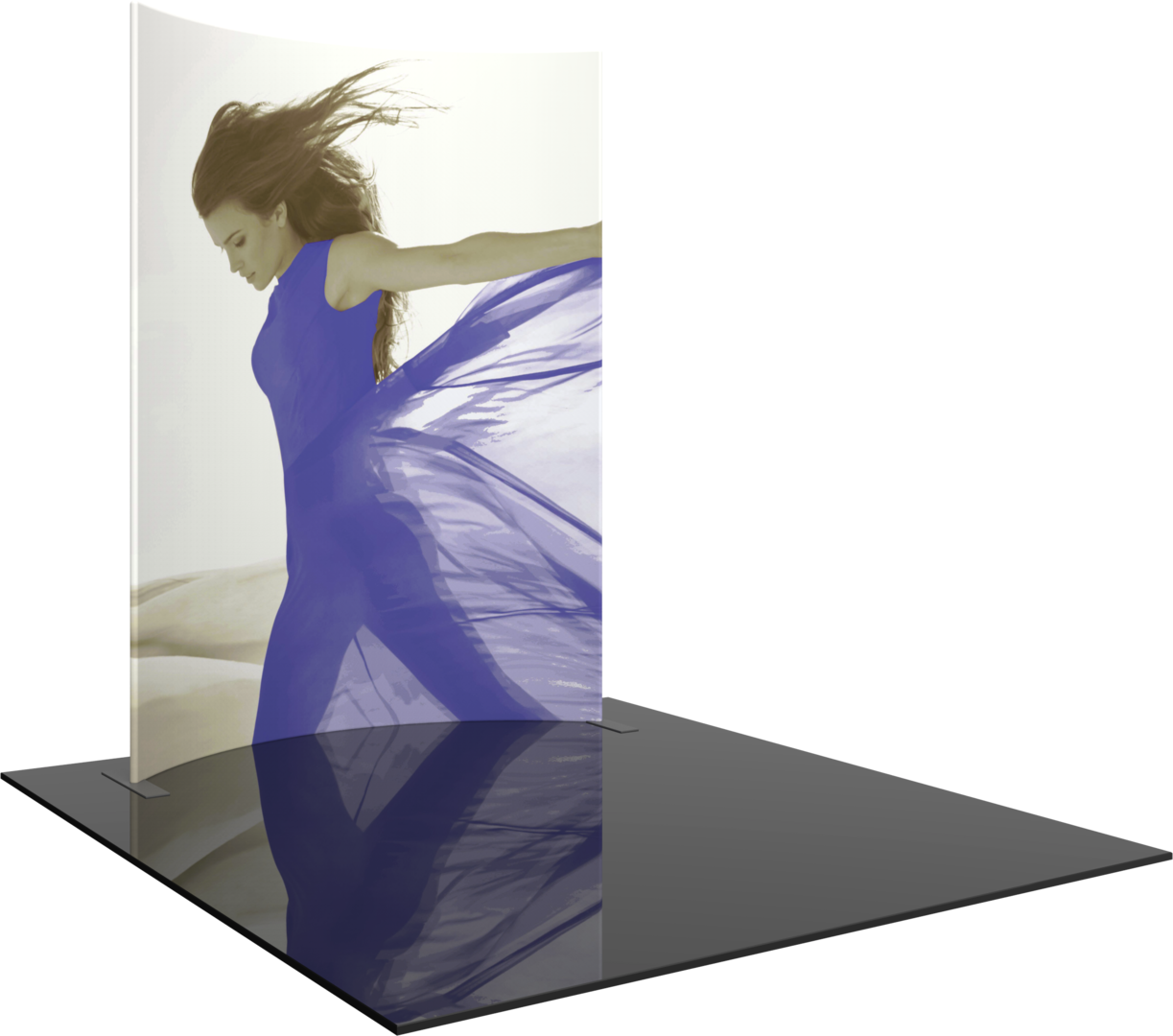 8ft x 10ft Formulate Master Horizontal Curve Fabric Backwall Graphic w/ Backer (Graphic Only)