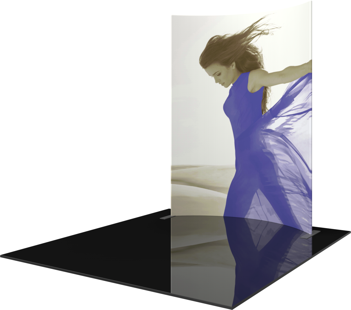 8ft x 10ft Formulate Master Horizontal Curve Fabric Backwall Graphic w/ Backer (Graphic Only)