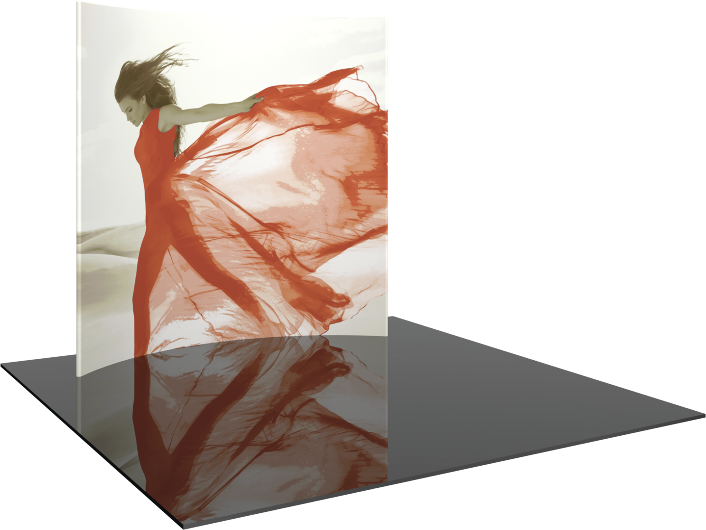 8ft x 8ft Formulate Master Horizontal Curve Fabric Backwall Graphic w/ Backer (Graphic Only)