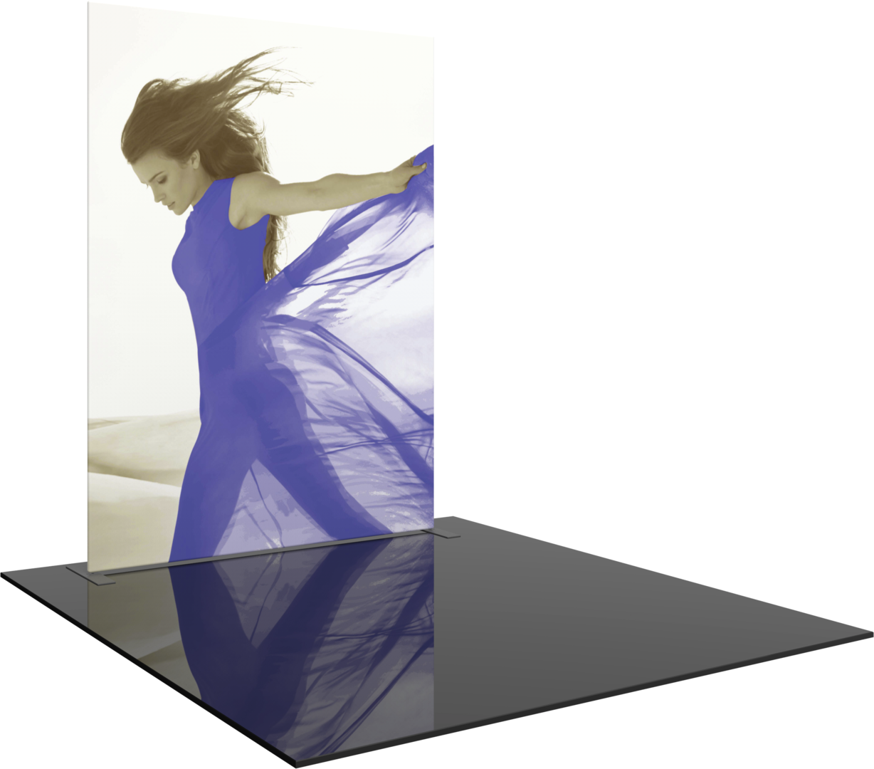 8ft x 10ft Formulate Master Straight Tall Fabric Backwall Double-Sided (Graphic Only)