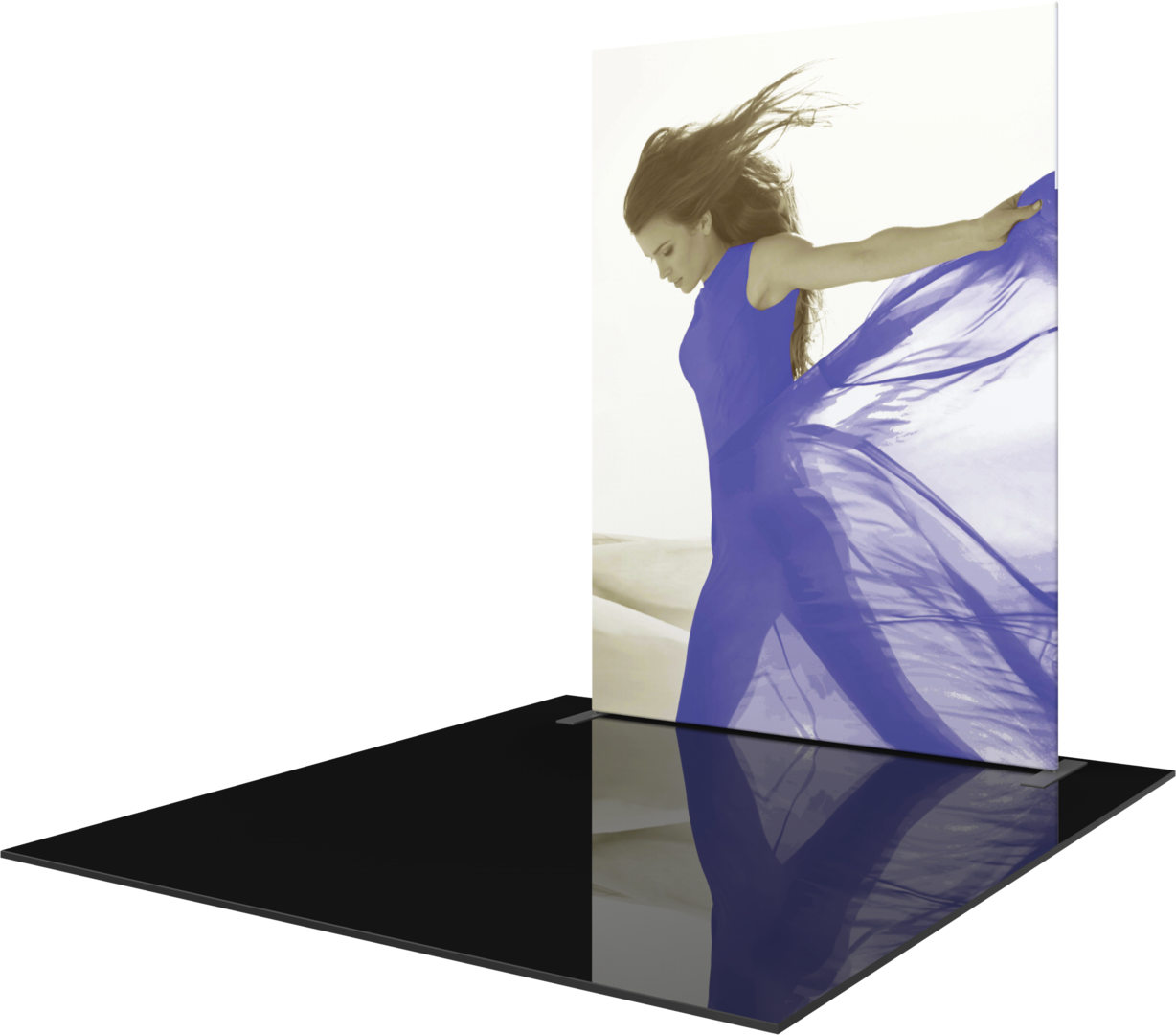 8ft x 10ft Formulate Master Straight Tall Fabric Backwall Double-Sided (Graphic Only)