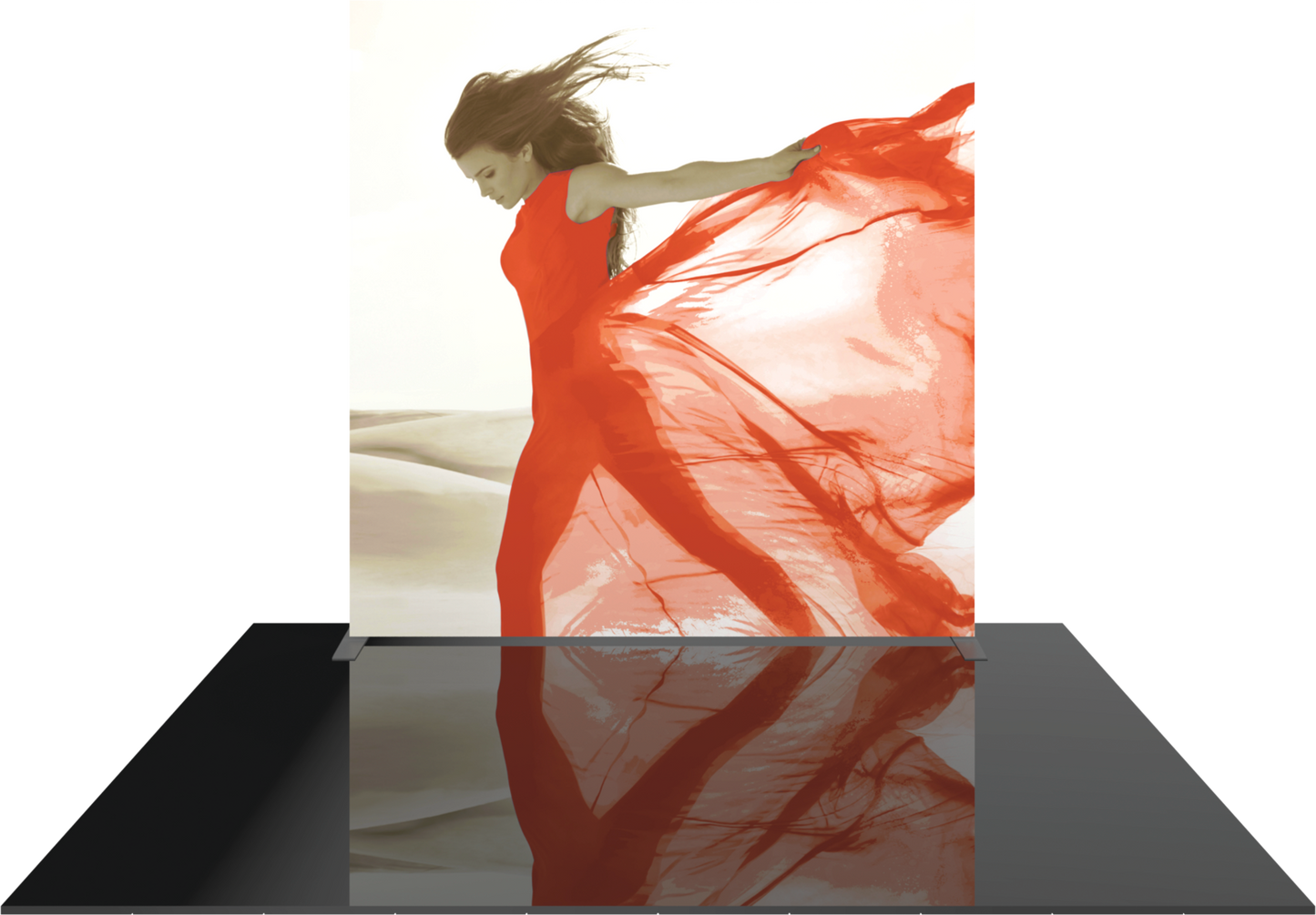 8ft x 8ft Formulate Master Straight Fabric Backwall Single-Sided Graphic w/ Backer w/ carry bag (Graphic Package)