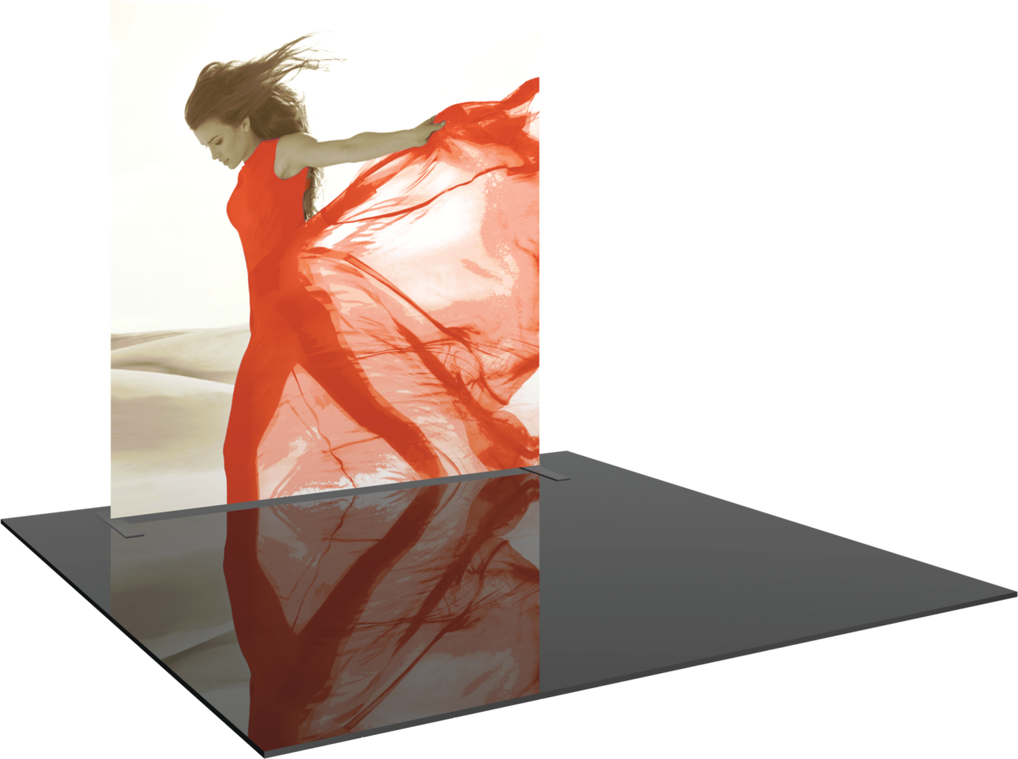 8ft x 8ft Formulate Master Straight Fabric Backwall Single-Sided Graphic w/ Backer w/ carry bag (Graphic Package)