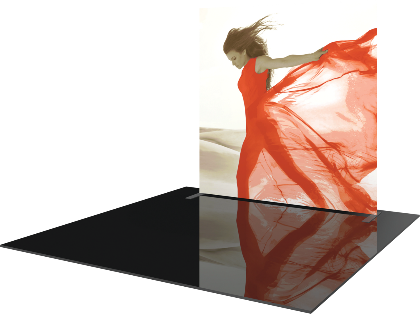 8ft x 8ft Formulate Master Straight Fabric Backwall Double-Sided (Graphic Package)