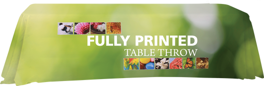 8ft Imprinted Premium Dye-Sublimated Table Throw Full