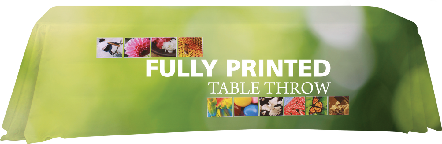 8ft Imprinted Premium Dye-Sublimated Table Throw Full